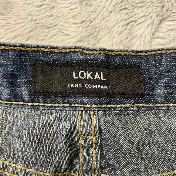 Lokal Jeans Company Men’s 38x32 Tag 37x30 measured Blue Denim Jeans Straight - Picture 4 of 8